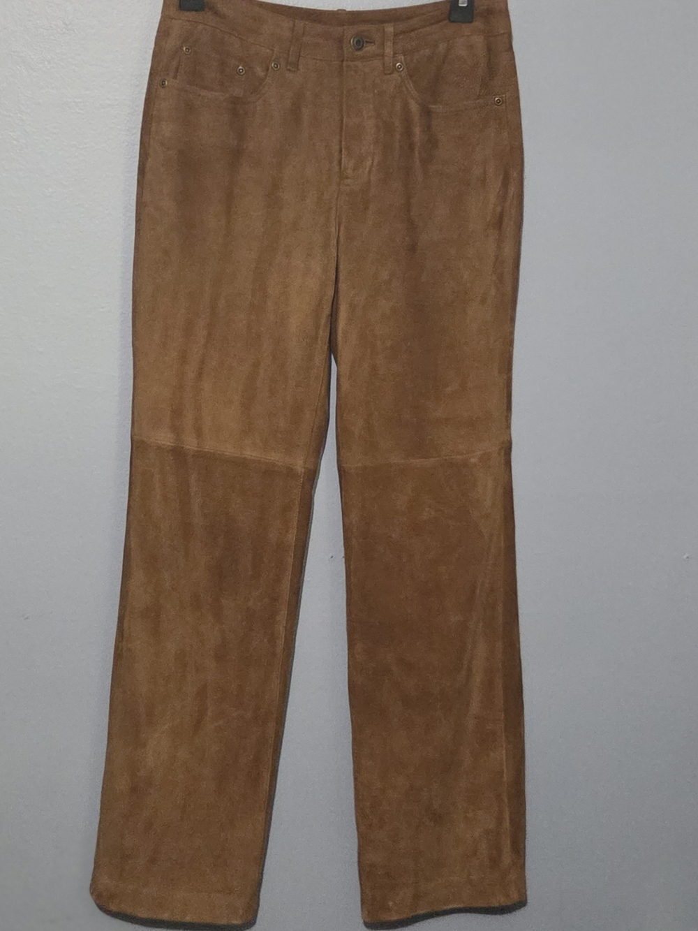 Talbots Women's Suede Straight-Leg Pants - Brown
